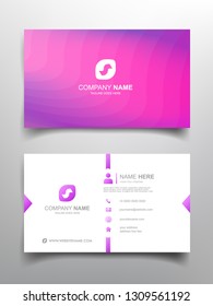 business card template design with simple design