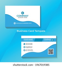 Business Card Template Design. Standard size with bleed and safe zone.