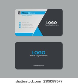 Business card template design with texture and pattern, visiting card, name card, Print ready double sided clean fresh and modern corporate business card layout with mockup