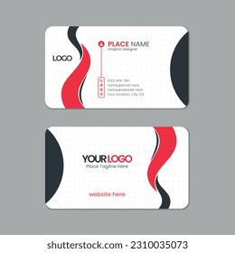 Business card template design with texture and pattern, visiting card, name card, Print ready double sided clean fresh and modern corporate business card layout with mockup
