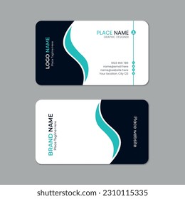 Visitenkartendesign mit Textur und Muster, Visitenkarte, Namenskarte, Print ready doppelseitig saubere, frische und moderne Visitenkartenlayout mit Mock-Up