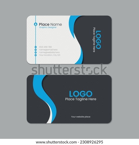 Business card template design with texture and pattern, visiting card, name card, Print ready double sided clean fresh and modern corporate business card layout with mockup