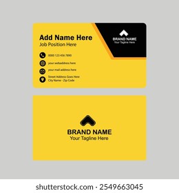 Business card template design with two side card. Design for your company and business.