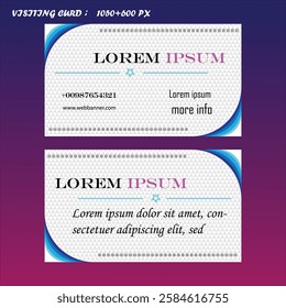 Business card template design with two side card. Design for your company and business