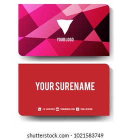 Business Card Template Design Vector 