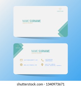 Business card template design vector. soft elegant and modern geometric