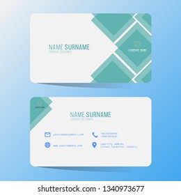 Business card template design vector. soft elegant and modern geometric