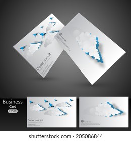 business card template design, vector. 