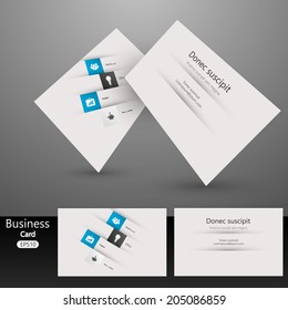 business card template design, vector. 