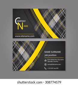 Business card template design. Vector illustration for your individual or company presentation.