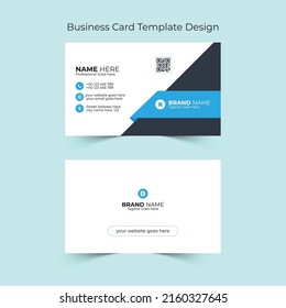 Business card template design, visiting card template design modern, eye catching and professional vector with creative layout for company