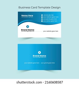 Business Card Template Design or Visiting Card Template Design or Id Card Design template modern, creative, eye catching and professional vector with colorful layout for company