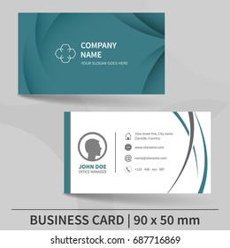 Business card template. Design for your individual or business presentation. Suitable for printing. Vector illustration.