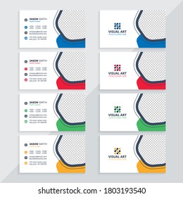 Business Card Template With Different Colors