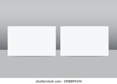 2 plantillas de tarjetas de visita colocadas horizontalmente sobre fondo gris.