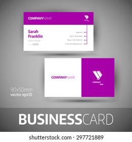 Business card template. Elegant vector illustration.