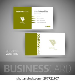 Business card template. Elegant vector illustration.