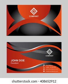 Business card template. Elegant vector illustration
