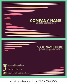 Business card template for employee or employer who work in any company. It can be edited in accordance to yor needs. 