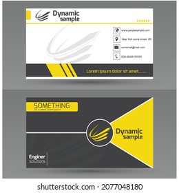 Business Card Template , Flat Style Vector Illustration, Creative and professional business card.