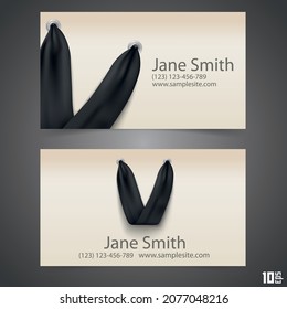 Business Card Template , Flat Style Vector Illustration, Creative and professional business card.