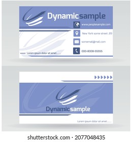 Plantilla de tarjeta de visita , Ilustración vectorial de estilo plano, tarjeta de visita creativa y profesional.
