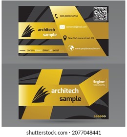 Business Card Template , Flat Style Vector Illustration, Creative and professional business card.