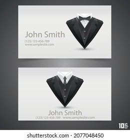 Business Card Template , Flat Style Vector Illustration, Creative and professional business card.