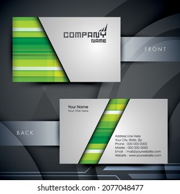 Business Card Template , Flat Style Vector Illustration, Creative and professional business card.