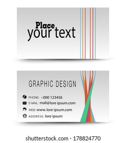 Business card template with flat user interface,vector design