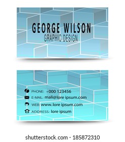 Business card template with flat user interface,vector design.