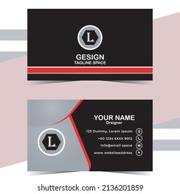 Business card template free vector.