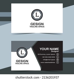 Business card template free vector.