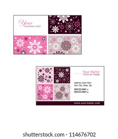 Business Card Template. Front and Back.