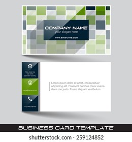 Business card template with front and back side/editable vector design for print, publishing or presentation