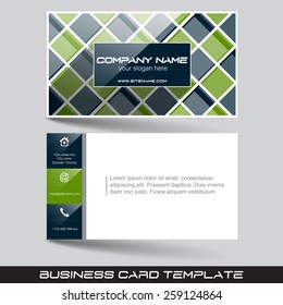 Business card template with front and back side/editable vector design for print, publishing or presentation