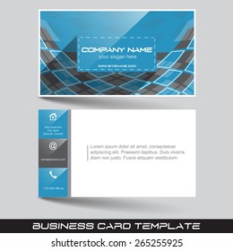 Business card template with front and back side/design for your working or personal presentation, vector illustration