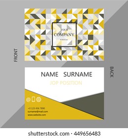 Business card template, Geometric pattern vector design editable