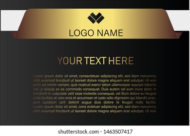 business card template with gold gradient luxury modern presentation template
