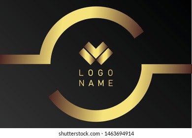 business card template with gold gradient luxury modern presentation template
