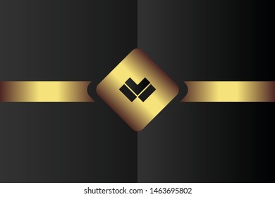 business card template with gold gradient luxury modern presentation template
