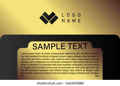 business card template with gold gradient luxury modern presentation template
