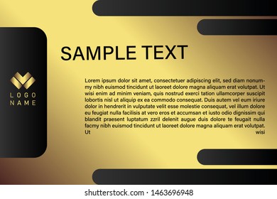 business card template with gold gradient luxury modern presentation template
