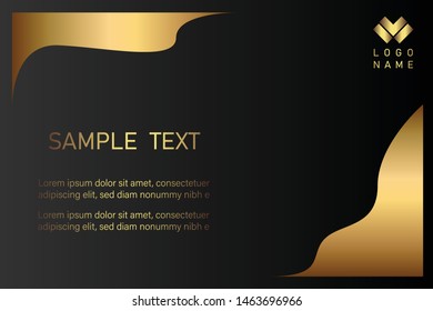 business card template with gold gradient luxury modern presentation template
