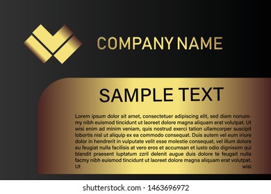 business card template with gold gradient luxury modern presentation template

