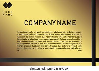 business card template with gold gradient luxury modern presentation template
