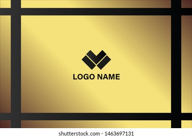 business card template with gold gradient luxury modern presentation template
