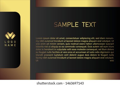 business card template with gold gradient luxury modern presentation template
