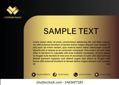 business card template with gold gradient luxury modern presentation template
