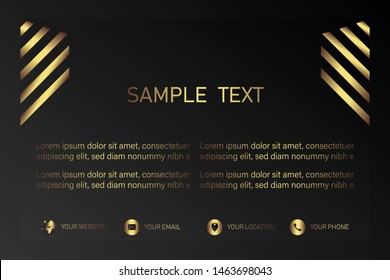 business card template with gold gradient luxury modern presentation template
